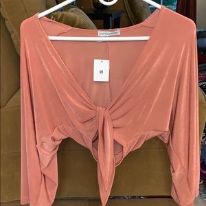 Urban Outfitters Crop Tie Shirt